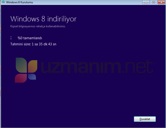 Windows 8 indir - Windows 8 indiriliyor