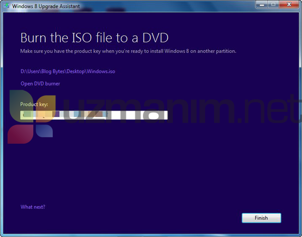 Windows 8 indir - ISO dosyasını DVD'ye yazdır