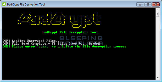 PadCrypt Decryption Tool